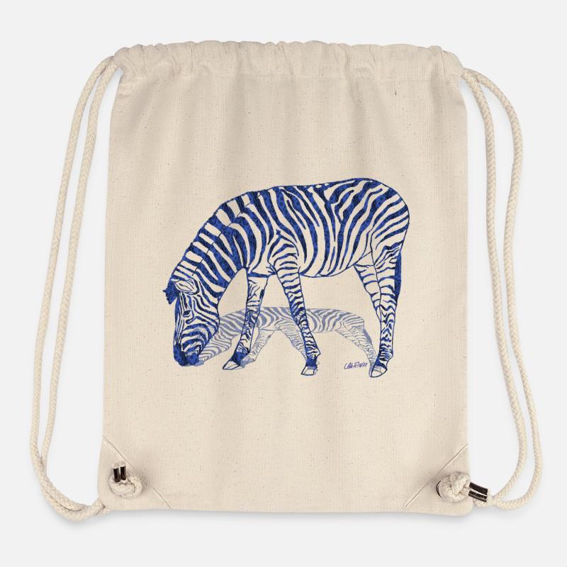Zebra with zebra shadow - Stanley/Stella Recycled Gym Bag - natural