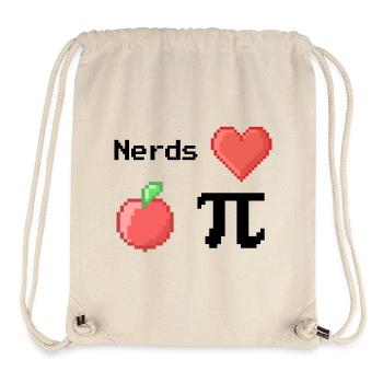 Les nerds adorent Apple Pi Pi Dictons Math S Pixel - Sac à cordon recyclé Stanley/Stella - blanc naturel - Devant