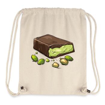 Dubaï Chocolat Pistaches Pistache Crème Chocolat - Sac à cordon recyclé Stanley/Stella - blanc naturel - Devant