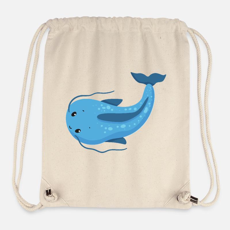 Poisson-chat distinctif - Sac à cordon recyclé Stanley/Stella - blanc naturel