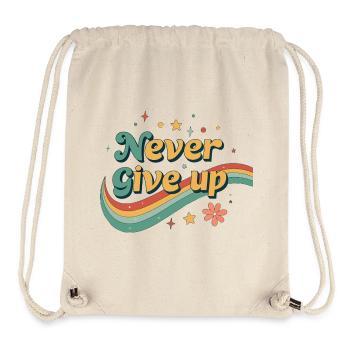 Regenbogen-Retro-Ausdauer - Stanley/Stella recycelter Gym Bag - Naturweiß - Vorne