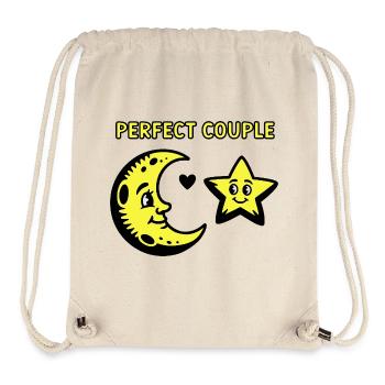 Couple parfait Lune et Harmonie des Étoiles - Sac à cordon recyclé Stanley/Stella - blanc naturel - Devant