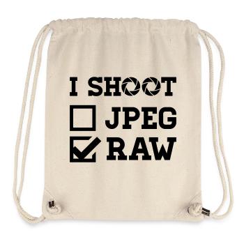 I Shoot – Photographe photo - Sac à cordon recyclé Stanley/Stella - blanc naturel - Devant