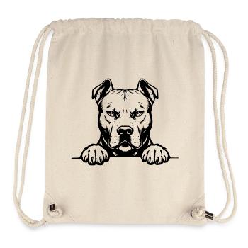 Pitbull Head with Paws - Stanley/Stella Recycled Gym Bag - natural - Front