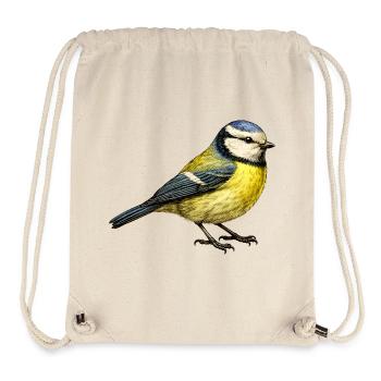 Blue Illustration – Little Bird Nature Motif - Stanley/Stella Recycled Gym Bag - natural - Front