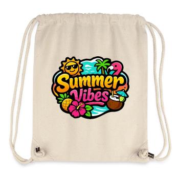 Summer Vibes Tropical Colorful - Stanley/Stella Recycled Gym Bag - natural - Front