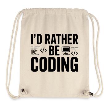 Je préfère coder - Sac à cordon recyclé Stanley/Stella - blanc naturel - Devant