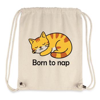 Born to Nap Katze Schlaf Design - Stanley/Stella recycelter Gym Bag - Naturweiß - Vorne