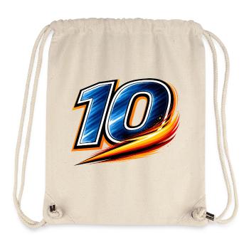 Numéro 10 Maillot de football Joueur Étoile - Sac à cordon recyclé Stanley/Stella - blanc naturel - Devant