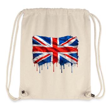United Kingdom – dripping paint - Stanley/Stella Recycled Gym Bag - natural - Front