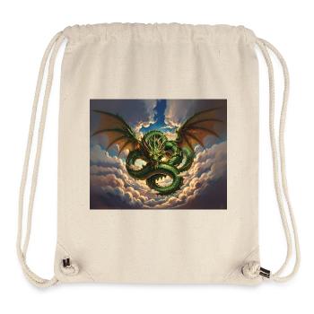 Dragon Storm over Clouds - Stanley/Stella Recycled Gym Bag - natural - Front