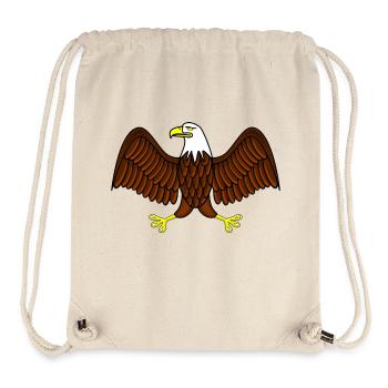 adler eagle bussard falke habicht hawk falcon8 - Sac à cordon recyclé Stanley/Stella - blanc naturel - Devant