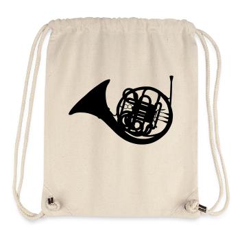Horn Musikinstrument - Stanley/Stella recycelter Gym Bag - Naturweiß - Vorne