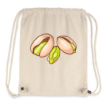Pistache Pistachie Pistache Pistache noix noix - Sac à cordon recyclé Stanley/Stella - blanc naturel - Devant