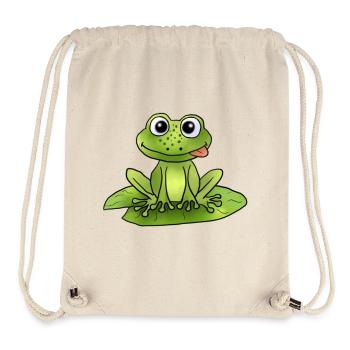 Frosch auf Seerose - Stanley/Stella recycelter Gym Bag - Naturweiß - Vorne