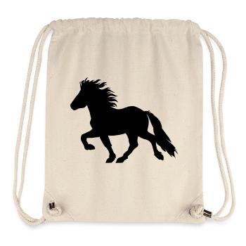 Cheval islandais doux, Tölter n° 6, islandais - Sac à cordon recyclé Stanley/Stella - blanc naturel - Devant