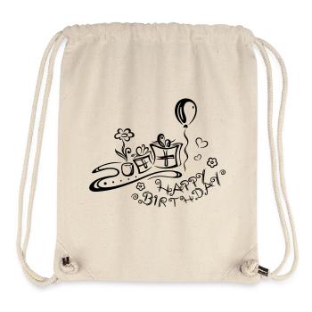 Happy Birthday motif, Congratulations - Stanley/Stella Recycled Gym Bag - natural - Front