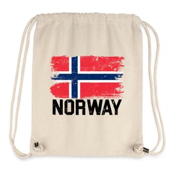 Nordische Grunge-Norwegen-Flagge - Stanley/Stella recycelter Gym Bag - Naturweiß - Vorne