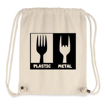 Kunststoff versus Schwermetall. Metal, Hard Rock # - Stanley/Stella recycelter Gym Bag - Naturweiß - Vorne