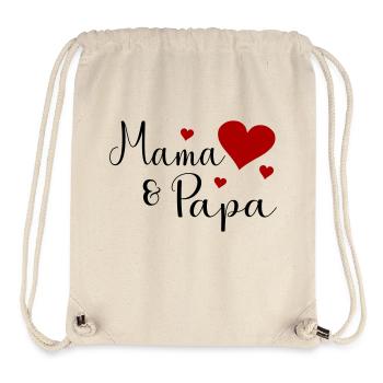 Mama und Papa - Stanley/Stella recycelter Gym Bag - Naturweiß - Vorne
