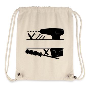 Carpenter drill logo - Stanley/Stella Recycled Gym Bag - natural - Front