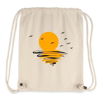 Wildgänse Kraniche Frühling - Stanley/Stella recycelter Gym Bag - Naturweiß - Vorne