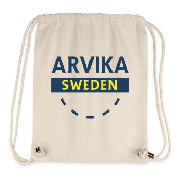 Arvika Schweden Logo in Blau - Stanley/Stella recycelter Gym Bag - Naturweiß - Vorne
