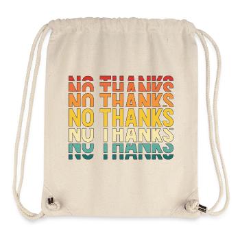 No Thanks - Stanley/Stella recycelter Gym Bag - Naturweiß - Vorne