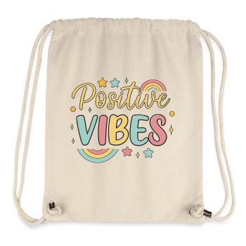 Rainbow Positive Vibes - Stanley/Stella Recycled Gym Bag - natural - Front