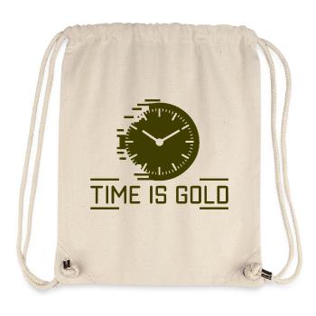 Zeit ist goldene Uhr - Stanley/Stella recycelter Gym Bag - Naturweiß - Vorne