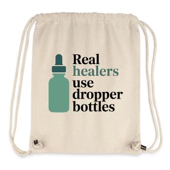 Homéopathie Real Healers Flacons compte-gouttes Profession - Sac à cordon recyclé Stanley/Stella - blanc naturel - Devant