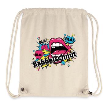 Babbelschnut - dialecte proverbique du Bade - Sac à cordon recyclé Stanley/Stella - blanc naturel - Devant