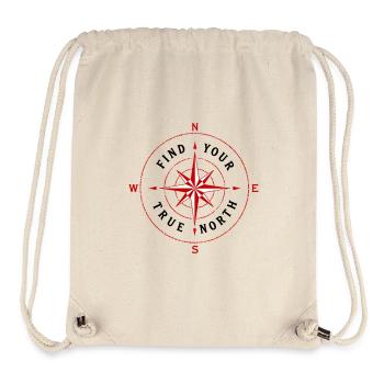 Find Your True North Kompass Kompassrose Symbol - Stanley/Stella recycelter Gym Bag - Naturweiß - Vorne