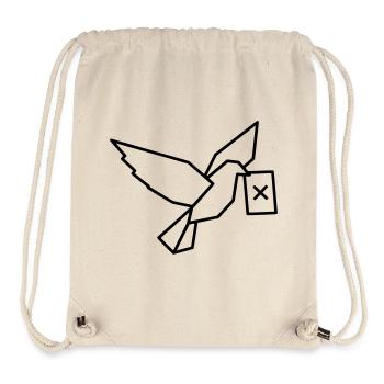 Brieftaube Wahlzettel Outline - Stanley/Stella recycelter Gym Bag - Naturweiß - Vorne