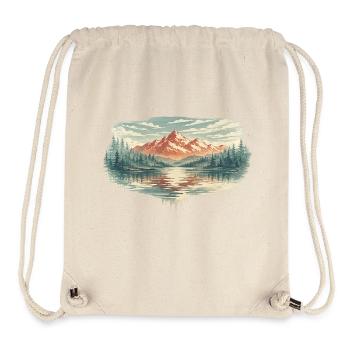 Pastel Mountain Lake - Stanley/Stella recycelter Gym Bag - Naturweiß - Vorne