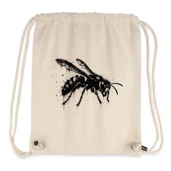 Silhouette of Asian Hornet Splatter - Stanley/Stella Recycled Gym Bag - natural - Front