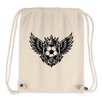 Blason de football Couronne royale - Sac à cordon recyclé Stanley/Stella - blanc naturel - Devant