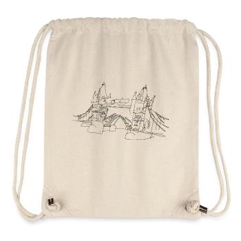 London Tower Bridge - Stanley/Stella recycelter Gym Bag - Naturweiß - Vorne