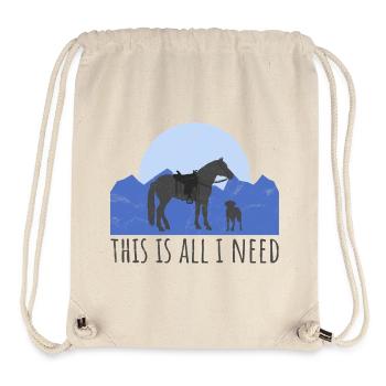 Dog and horse - Western rider - Stanley/Stella Recycled Gym Bag - natural - Front