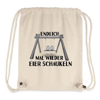 Endlich mal wieder Eier schaukeln - Stanley/Stella recycelter Gym Bag - Naturweiß - Vorne