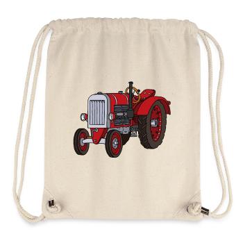 Roter Trecker - Stanley/Stella recycelter Gym Bag - Naturweiß - Vorne