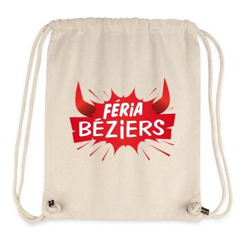 Féria de Béziers ! Festayre, fêtes de Béziers - Sac à cordon recyclé Stanley/Stella - blanc naturel - Devant