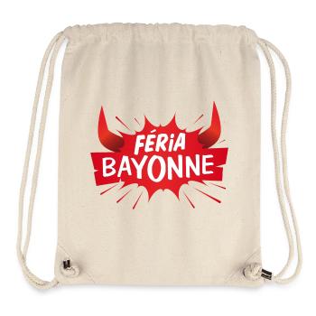 Féria de Bayonne ! Festayre - Sac à cordon recyclé Stanley/Stella - blanc naturel - Devant