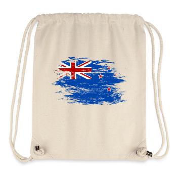 Drapeau néo-zélandais utilisé - Sac à cordon recyclé Stanley/Stella - blanc naturel - Devant