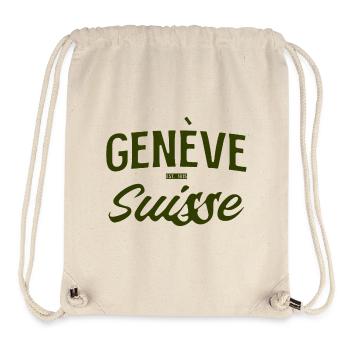 Genève Suisse Vintage Schriftzug - Stanley/Stella recycelter Gym Bag - Naturweiß - Vorne