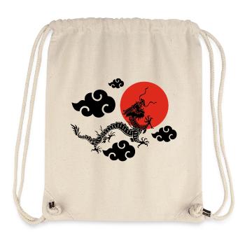 L'envol du dragon noir - Sac à cordon recyclé Stanley/Stella - blanc naturel - Devant