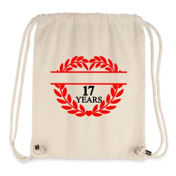Name banner seventeen years, heart laurel wreath - Stanley/Stella Recycled Gym Bag - natural - Front