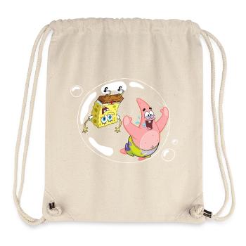 Bob l'Éponge Avec Patrick Dans Une Bulle - Sac à cordon recyclé Stanley/Stella - blanc naturel - Devant