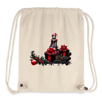 Cute Gothic Christmas Elf - Stanley/Stella Recycled Gym Bag - natural - Front