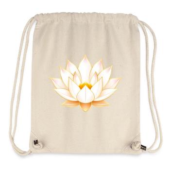 Weiße Lotusblume - Florales Sommerdesign - Stanley/Stella recycelter Gym Bag - Naturweiß - Vorne